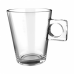 Jogo com 6 Xícaras Plain Coffee Time em Vidro 80ml