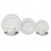 Aparelho de Jantar Majesty Silver em Porcelana 42 Peças