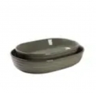 CJ DE TRAVESSA OVAL EM CERÂMICA VERDE 2PCS